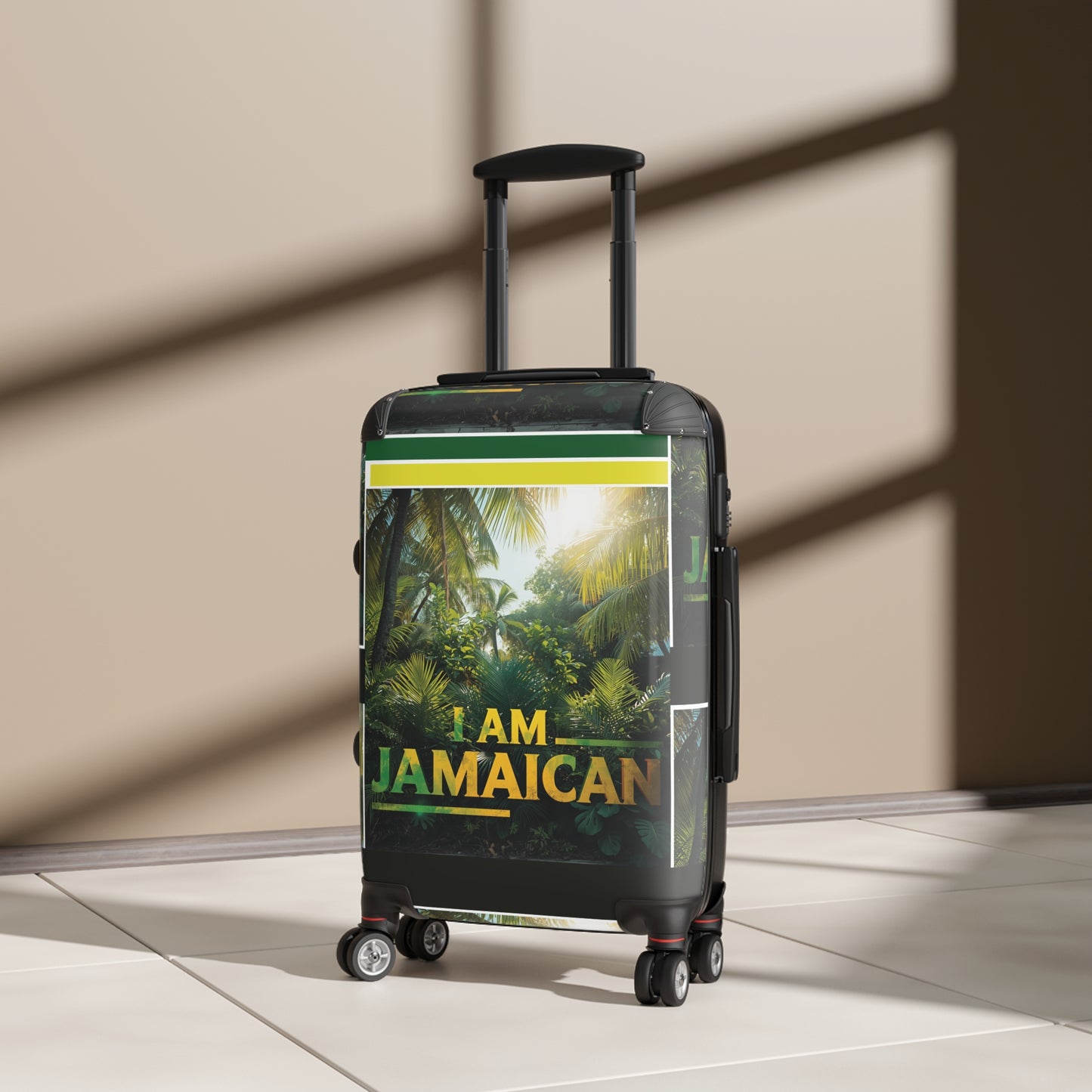 Jamaican-themed Suitcase, Travel Luggage, Vacation Bag, Summer Travel Essentials, Travel Gift, Adventure Companion