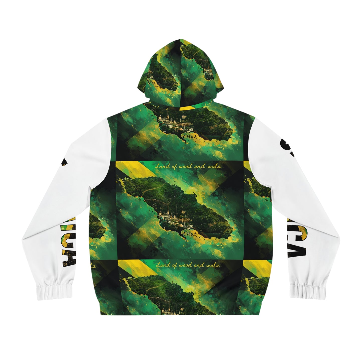 Jamaican Vibe Full-Zip Hoodie, Unisex Outdoorwear, Perfect for Festivals, Travel, and Everyday Comfort, Unique Statement Piece