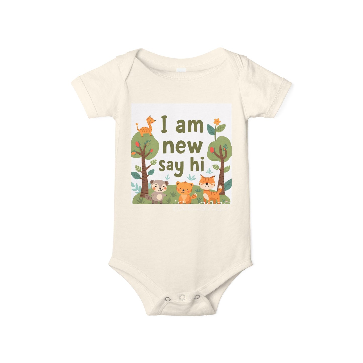 New Baby Jersey Bodysuit, Cute Baby Shower Gift, Infant One Piece, Animal Themed Baby Clothing, Newborn Outfit