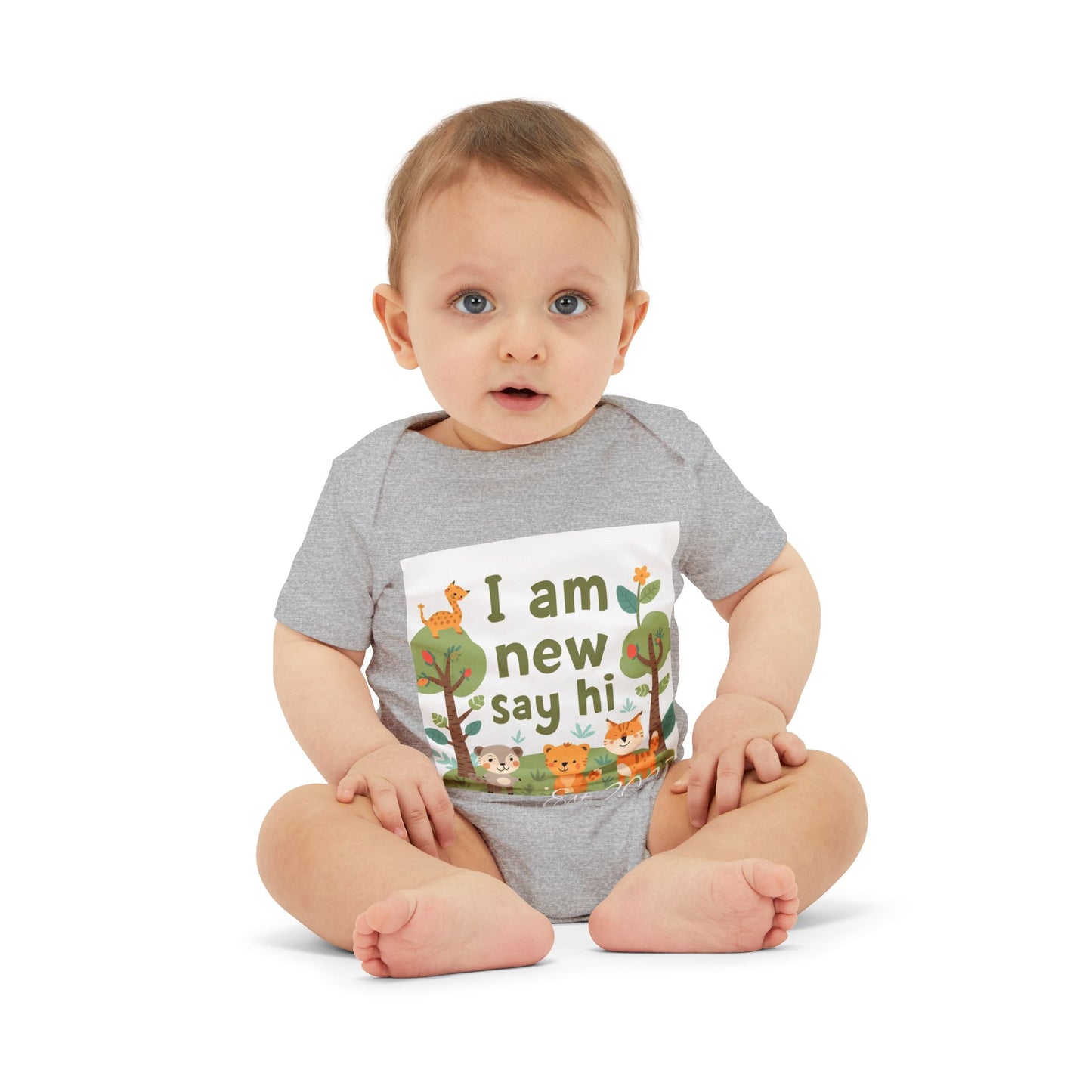 New Baby Jersey Bodysuit, Cute Baby Shower Gift, Infant One Piece, Animal Themed Baby Clothing, Newborn Outfit