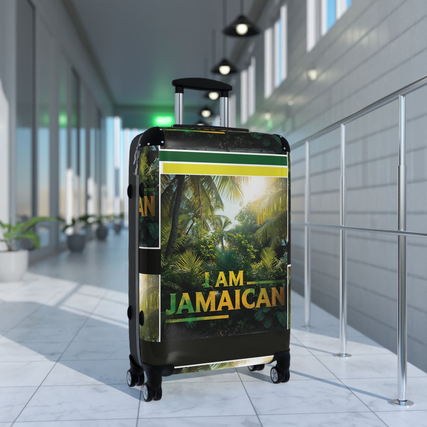 Jamaican-themed Suitcase, Travel Luggage, Vacation Bag, Summer Travel Essentials, Travel Gift, Adventure Companion