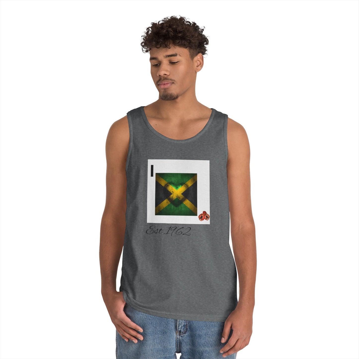 Unisex Heavy Cotton Tank Top with Inspirational Designs, Perfect for Summer, Festivals, Gifts, Gym Wear, Unisex Apparel