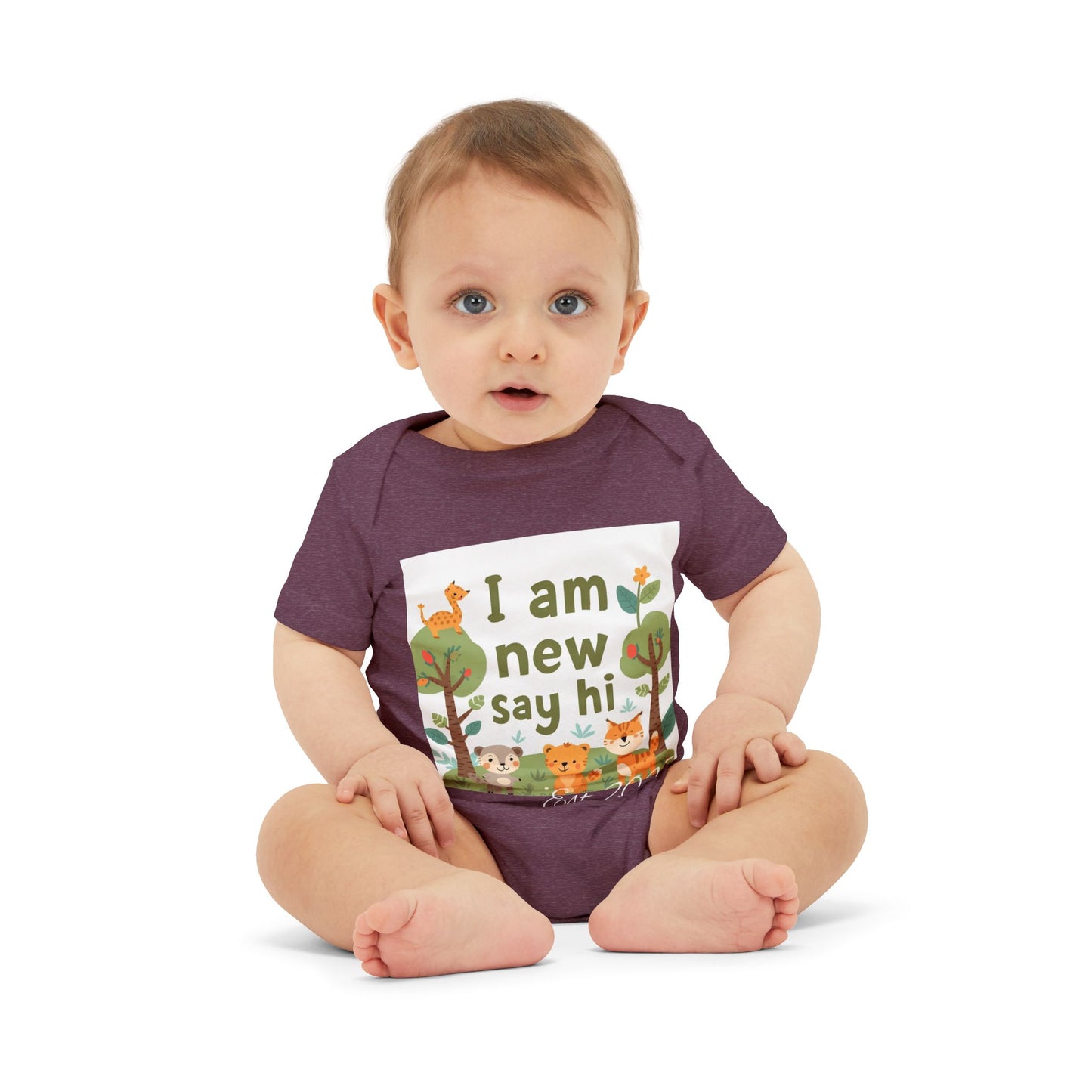 New Baby Jersey Bodysuit, Cute Baby Shower Gift, Infant One Piece, Animal Themed Baby Clothing, Newborn Outfit