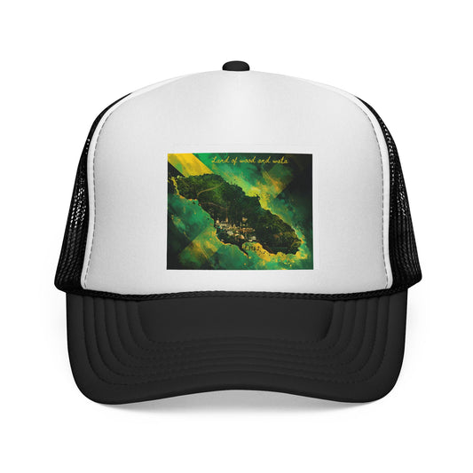 Colorful Trucker Cap with Island Design, Perfect for Summer, Beach Days, Outdoor Adventures, Gifts for Travel Lovers, Adjustable Cap