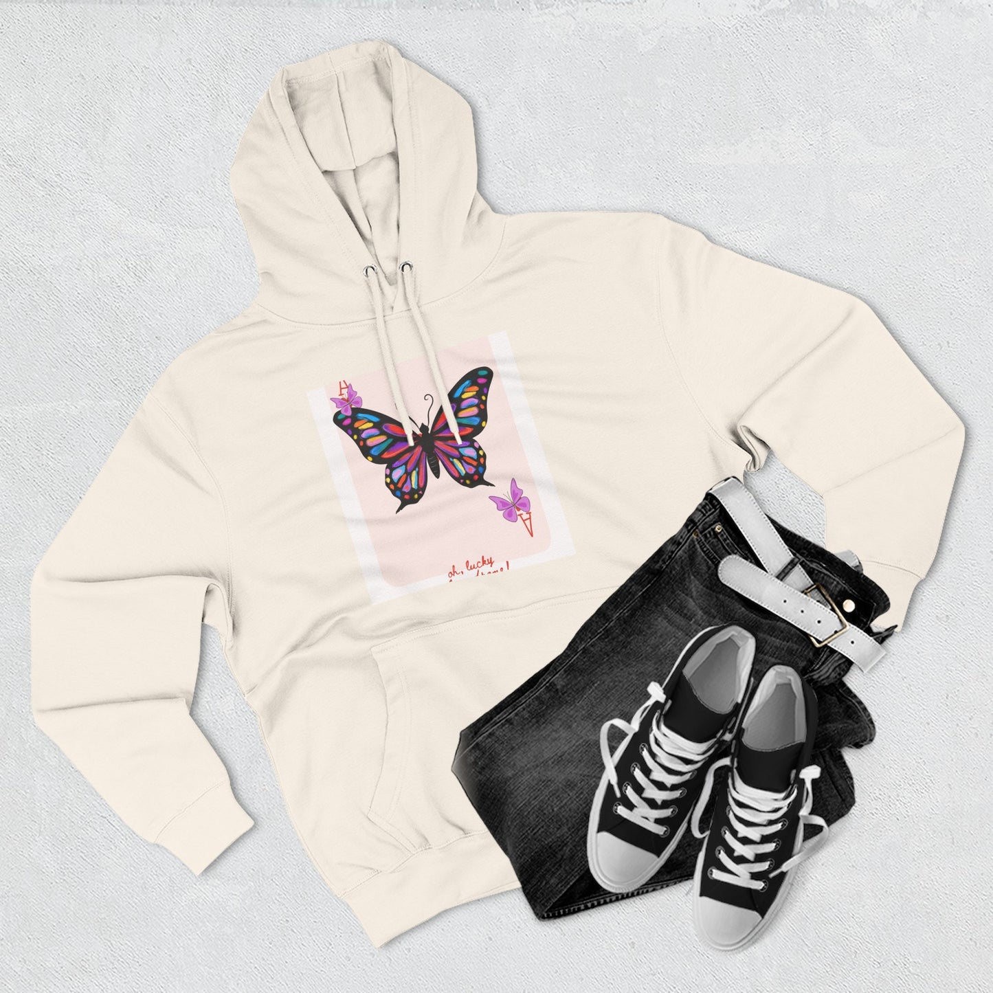 Butterfly Bliss Fleece Hoodie - Artistic Butterfly Design, Cozy Layer, Gift for Her, Eco-friendly Sweatshirt, Nature Lover, [...]