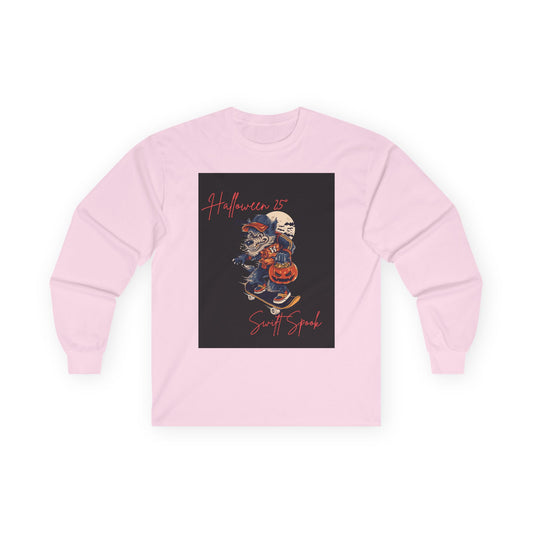Halloween Spirit Unisex Long Sleeve Tee, Spooky Vibes Shirt, Fall Fashion, Costume Party Top, Festive Halloween Apparel