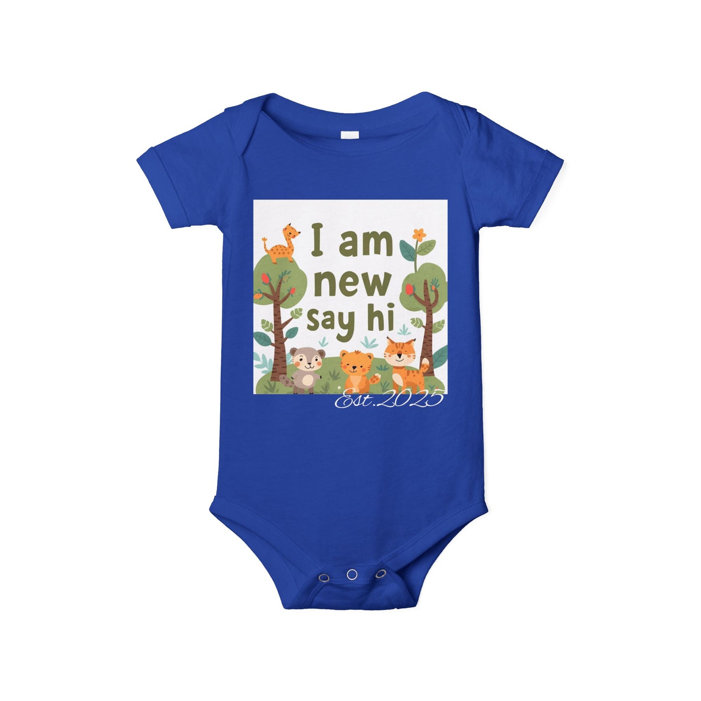 New Baby Jersey Bodysuit, Cute Baby Shower Gift, Infant One Piece, Animal Themed Baby Clothing, Newborn Outfit