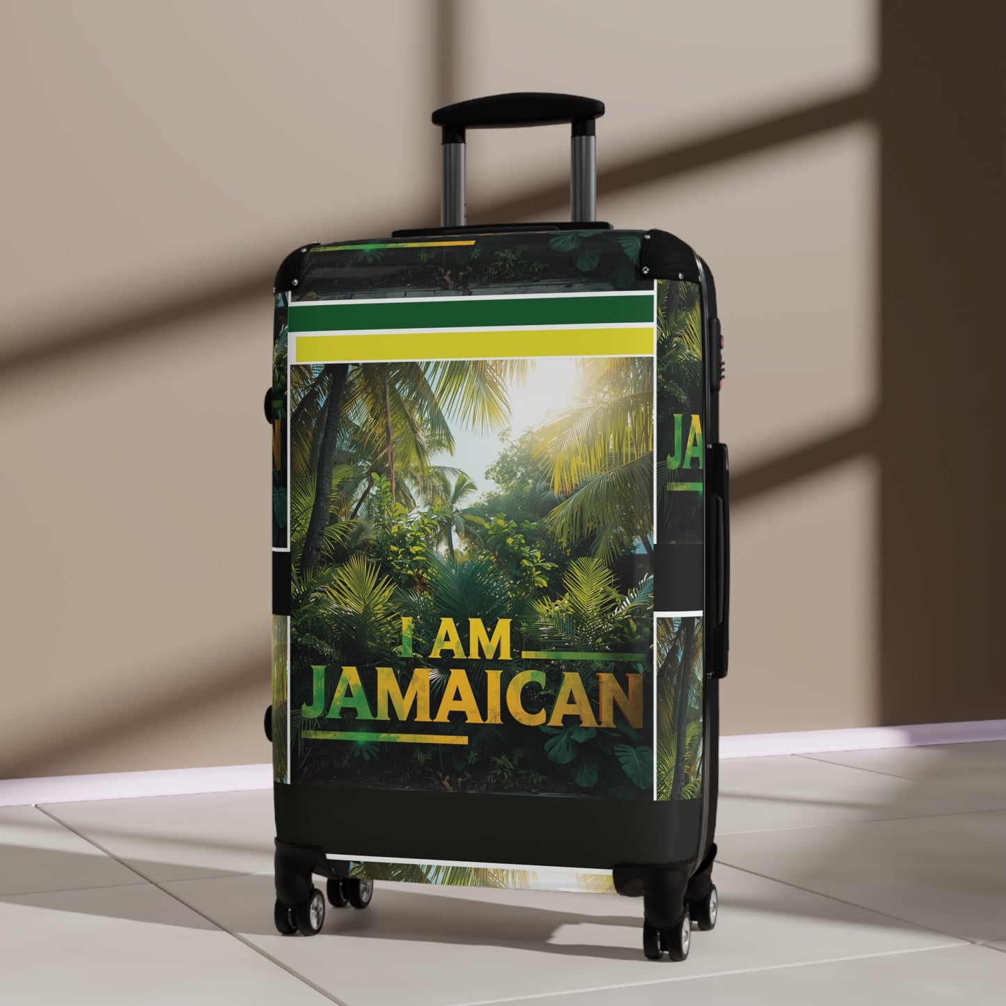 Jamaican-themed Suitcase, Travel Luggage, Vacation Bag, Summer Travel Essentials, Travel Gift, Adventure Companion