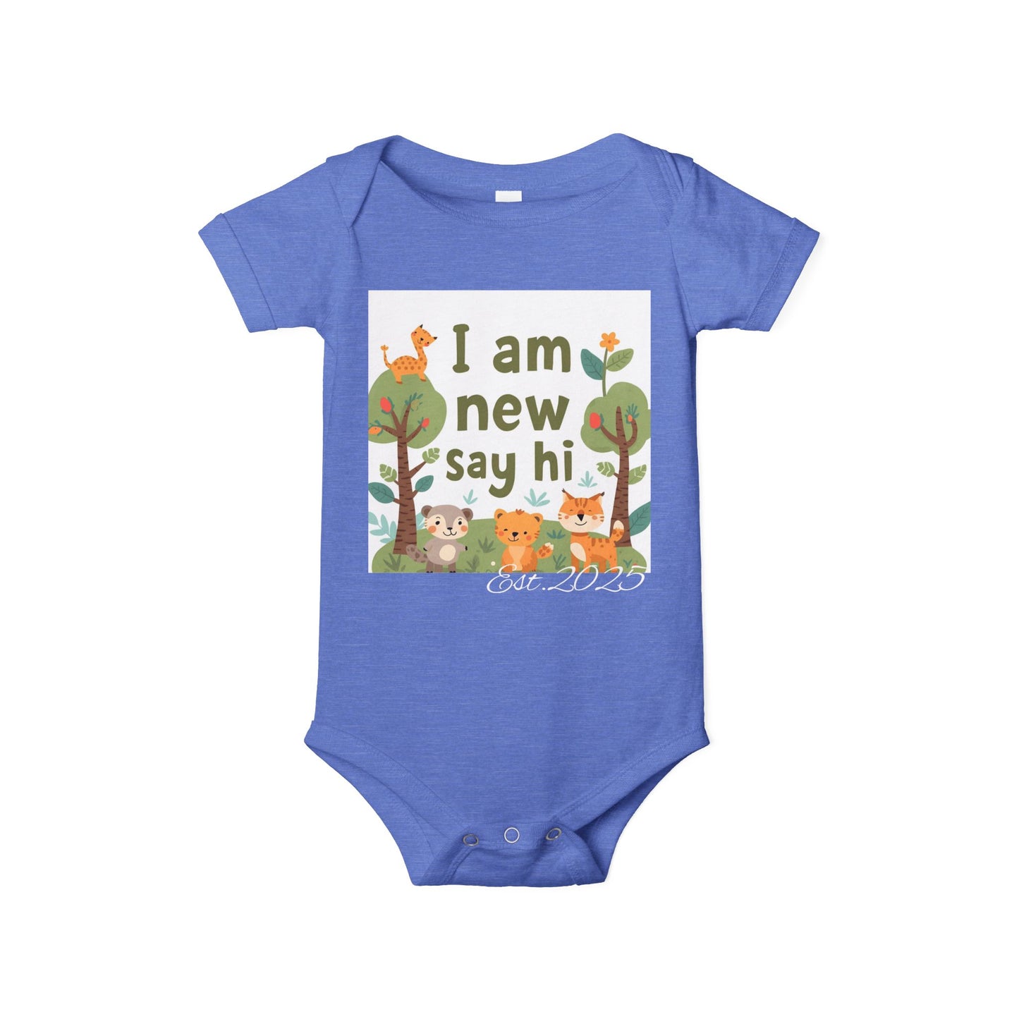 New Baby Jersey Bodysuit, Cute Baby Shower Gift, Infant One Piece, Animal Themed Baby Clothing, Newborn Outfit