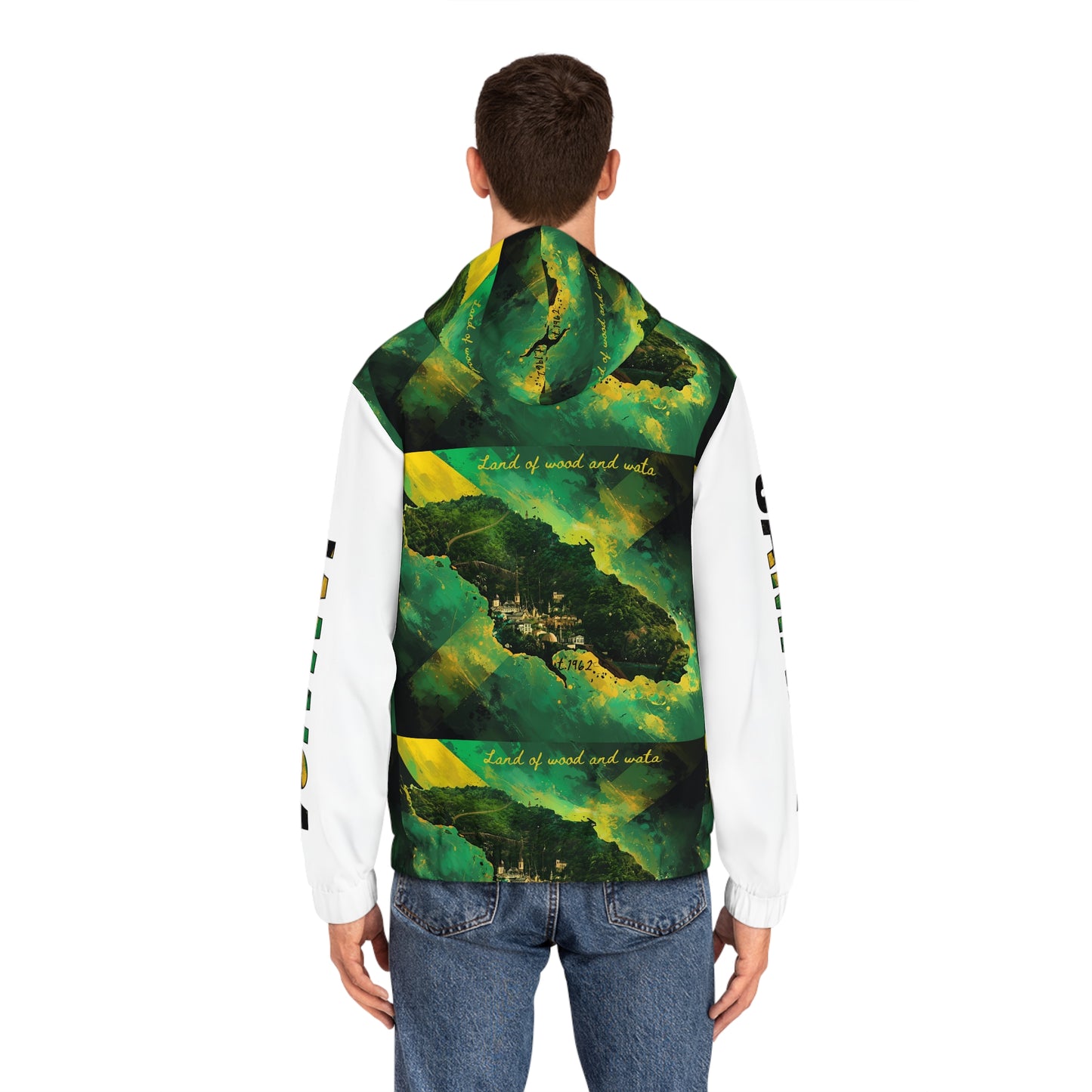 Jamaican Vibe Full-Zip Hoodie, Unisex Outdoorwear, Perfect for Festivals, Travel, and Everyday Comfort, Unique Statement Piece