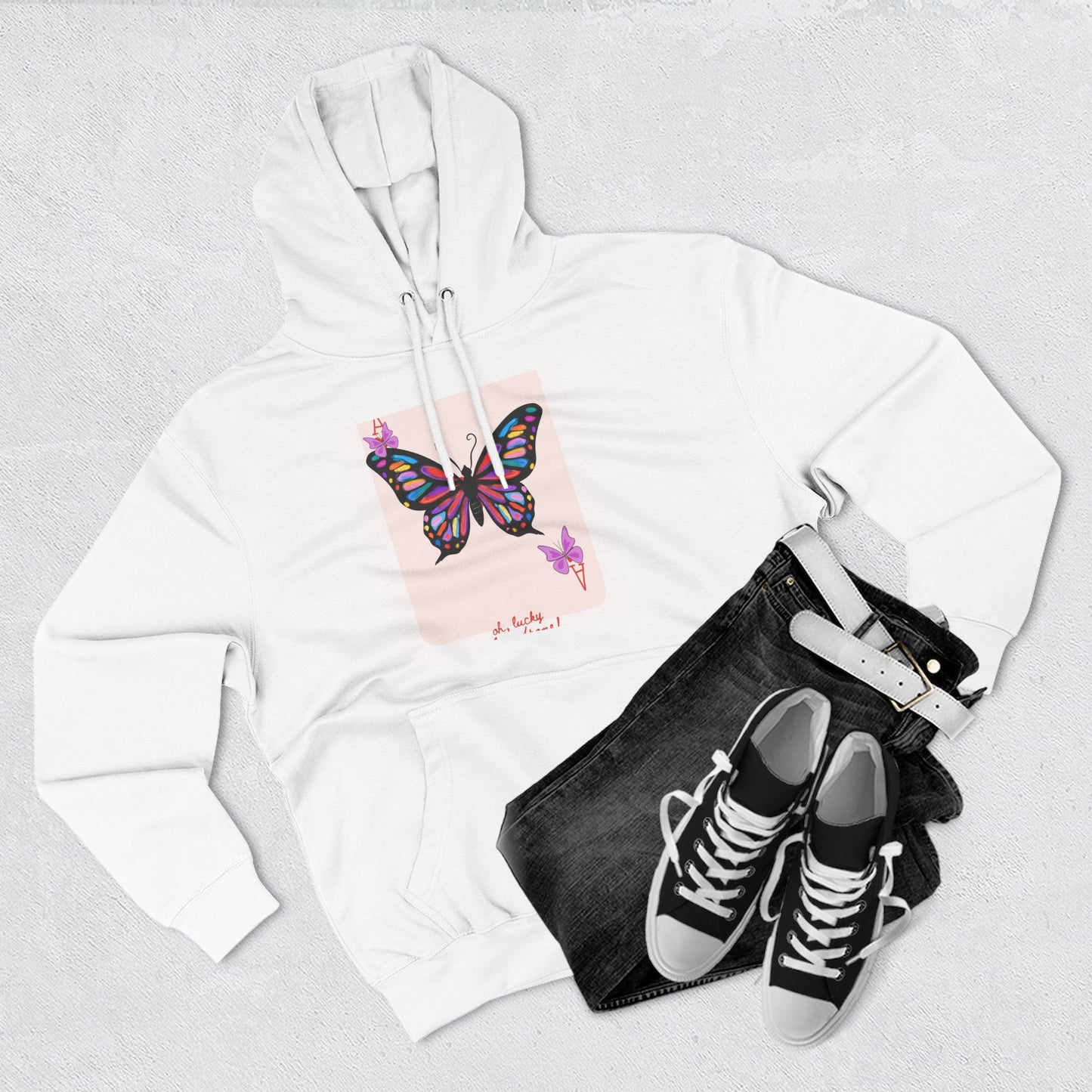Butterfly Bliss Fleece Hoodie - Artistic Butterfly Design, Cozy Layer, Gift for Her, Eco-friendly Sweatshirt, Nature Lover, [...]