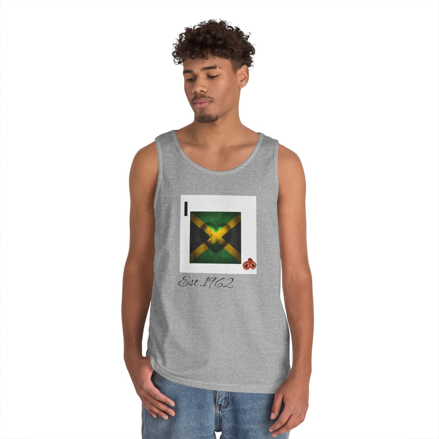 Unisex Heavy Cotton Tank Top with Inspirational Designs, Perfect for Summer, Festivals, Gifts, Gym Wear, Unisex Apparel