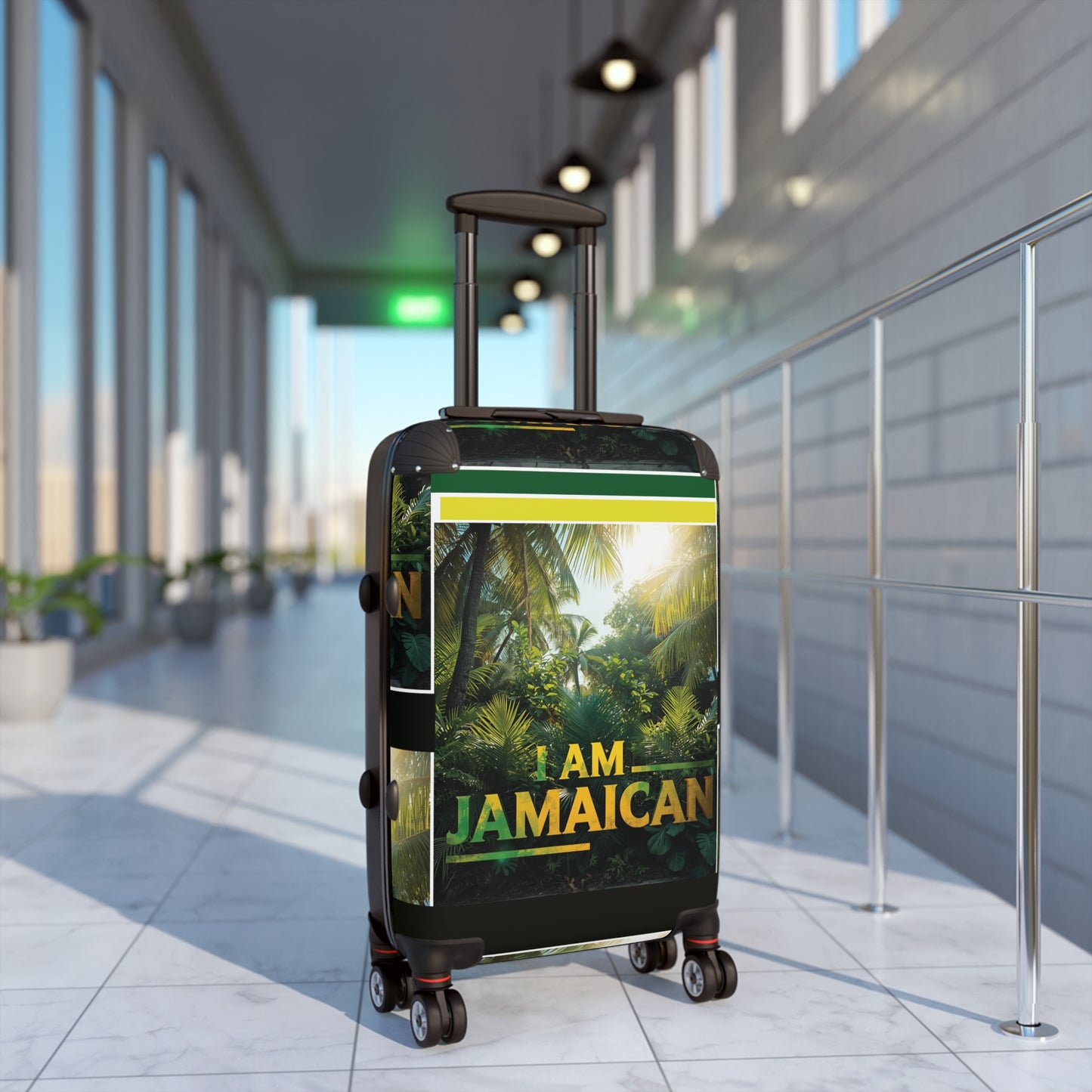 Jamaican-themed Suitcase, Travel Luggage, Vacation Bag, Summer Travel Essentials, Travel Gift, Adventure Companion