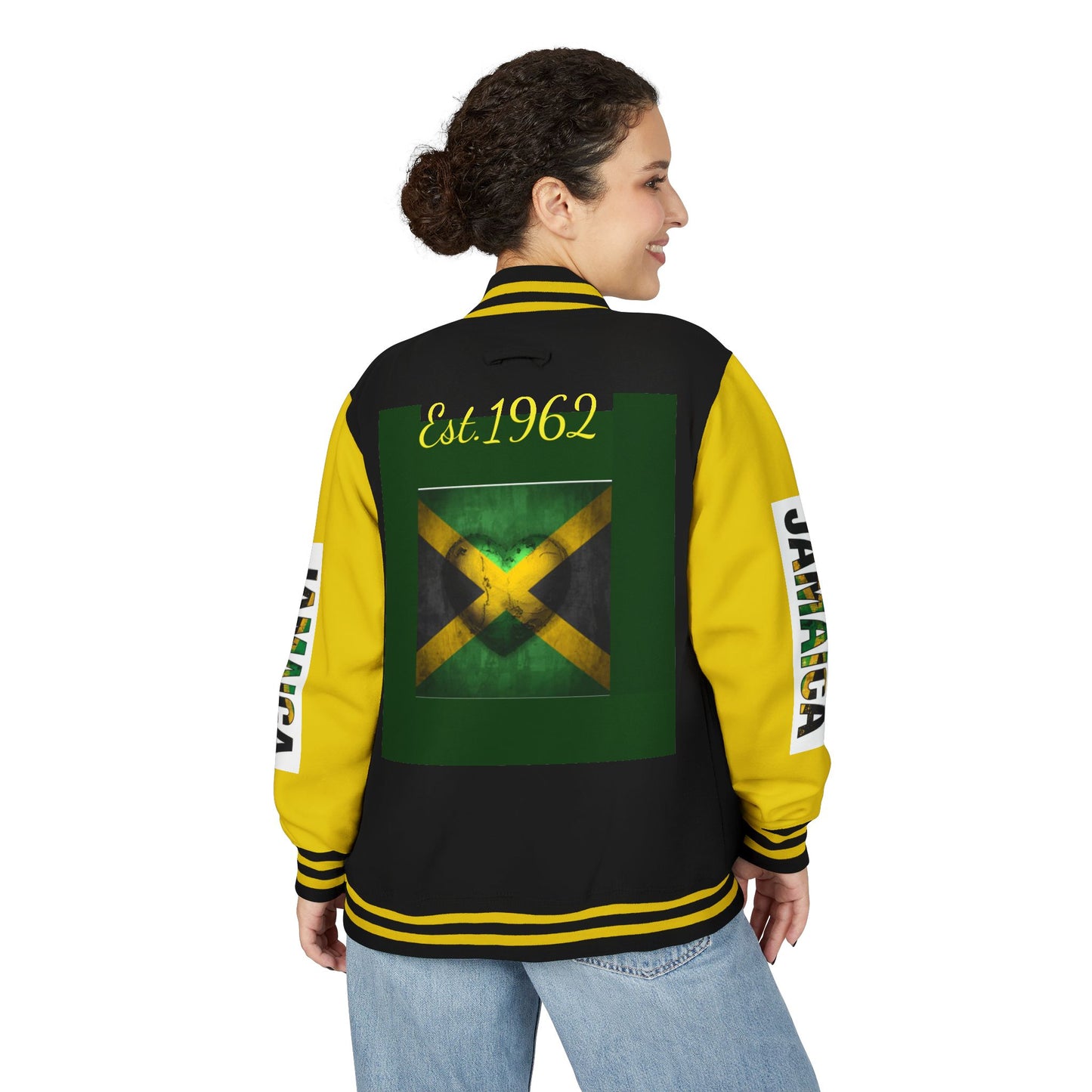 Jamaican Pride Letterman Jacket - Unisex Heavyweight