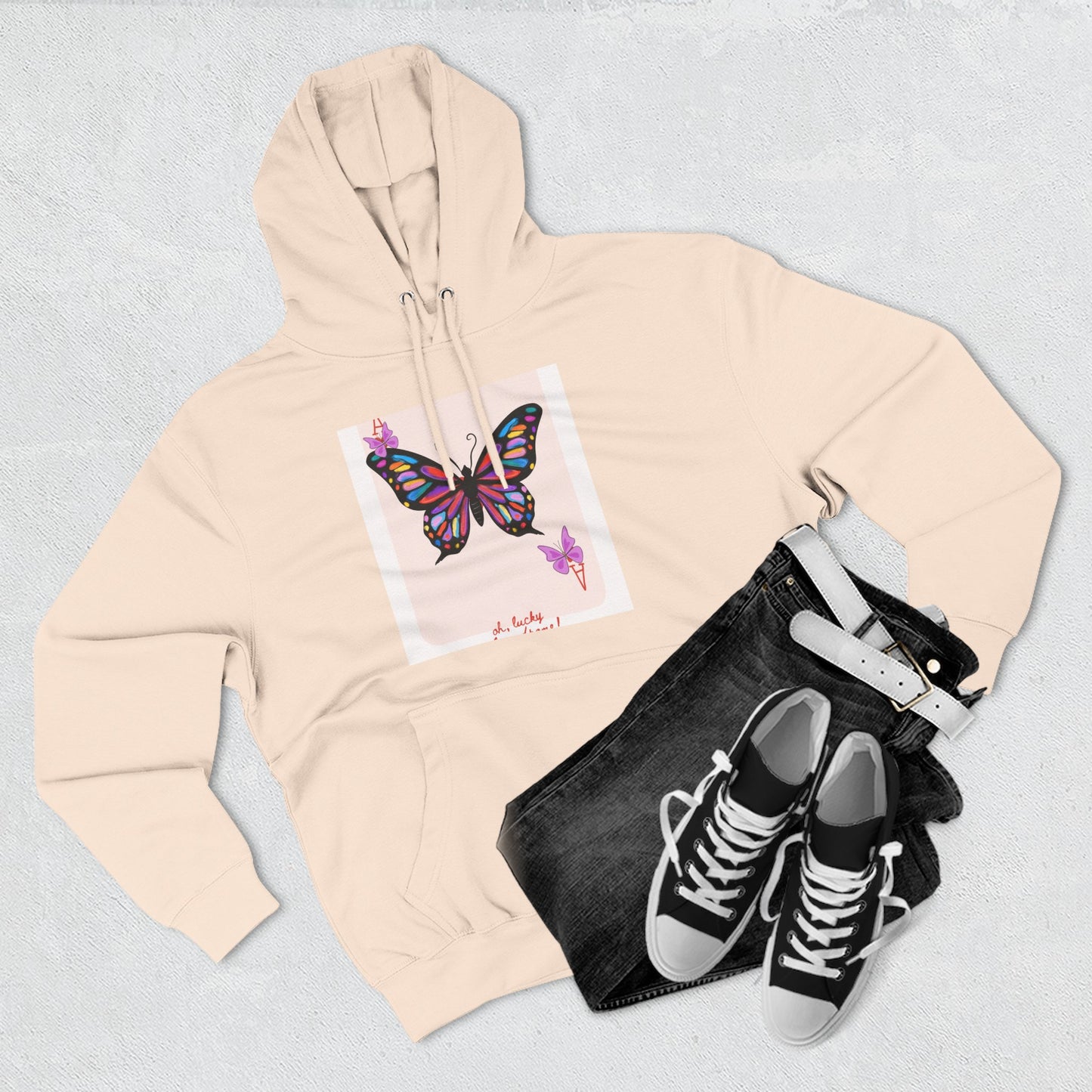 Butterfly Bliss Fleece Hoodie - Artistic Butterfly Design, Cozy Layer, Gift for Her, Eco-friendly Sweatshirt, Nature Lover, [...]