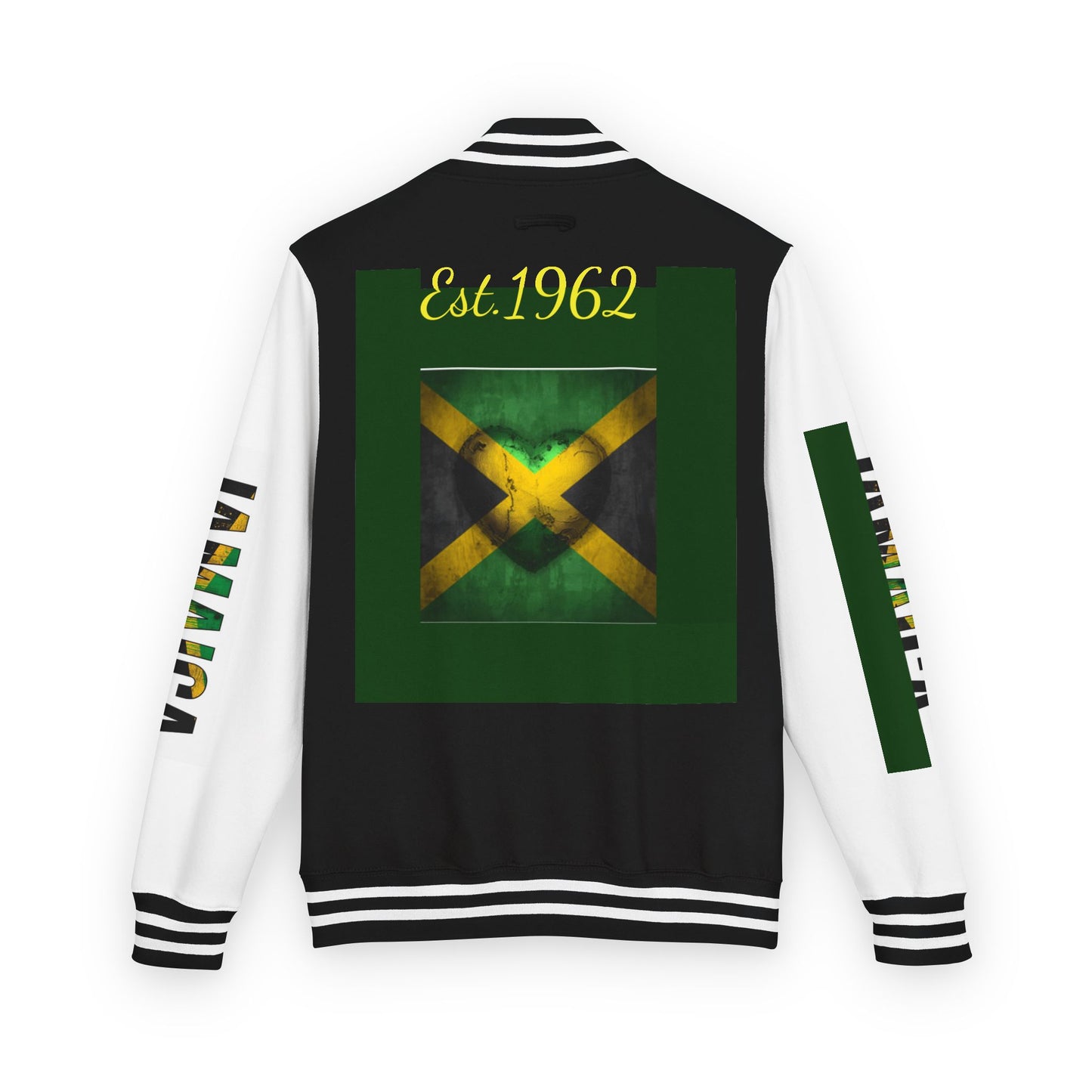 Jamaican Pride Letterman Jacket - Unisex Heavyweight, Comfortable Layering, Perfect for Celebrations, Holidays, Everyday Wear