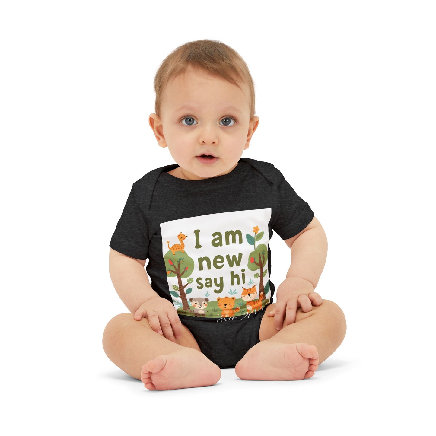 New Baby Jersey Bodysuit, Cute Baby Shower Gift, Infant One Piece, Animal Themed Baby Clothing, Newborn Outfit