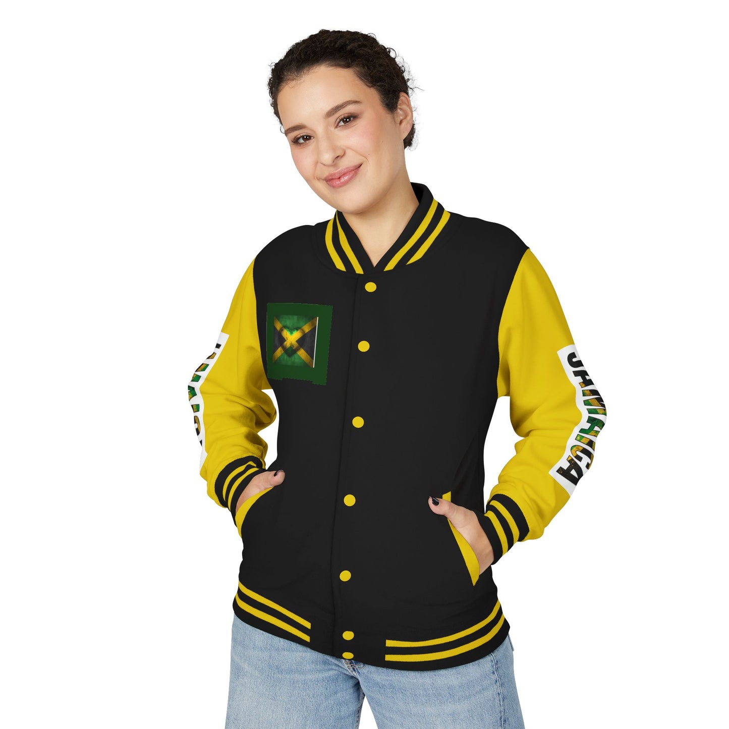 Jamaican Pride Letterman Jacket - Unisex Heavyweight