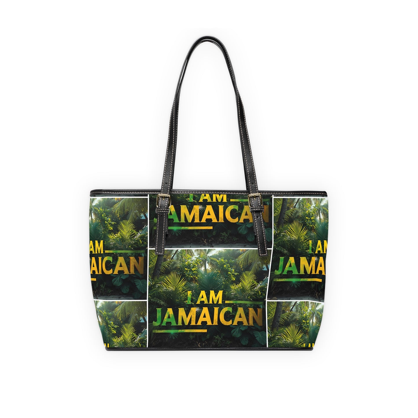 Jamaican Pride PU Leather Shoulder Bag - Stylish Tote for Everyday, Travel, Gifts, Birthday, Culture Celebration