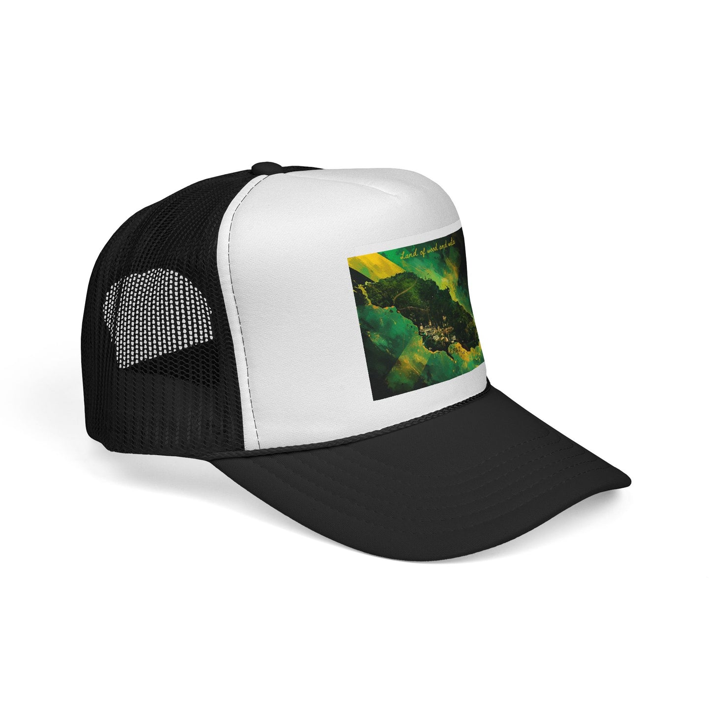 Colorful Trucker Cap with Island Design, Perfect for Summer, Beach Days, Outdoor Adventures, Gifts for Travel Lovers, Adjustable Cap